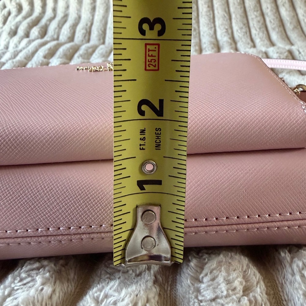 Kate Spade Staci Dual Zip Crossbody Bag Tutu Pink Saffiano Leather KG036 - Picture 15 of 15
